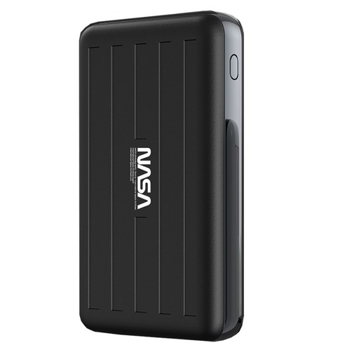 NASA 스페이스렙 65W 3포트 초고속 대용량 보조배터리 20000mAh LED 숫자 잔량표시 노트북 맥북 배터리 충전기, 블랙