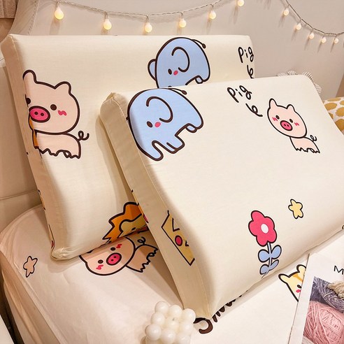 smy코튼 라텍스 베개 쌍 40X60 만화 귀여운 베개 30X50 베개 라이너 싱글, ., 40Cmx60cm