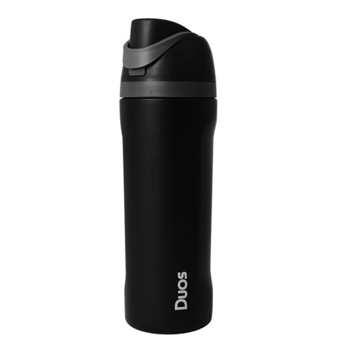 듀오스 스트로 에어텀블러 600ml, 매트블랙, 1개