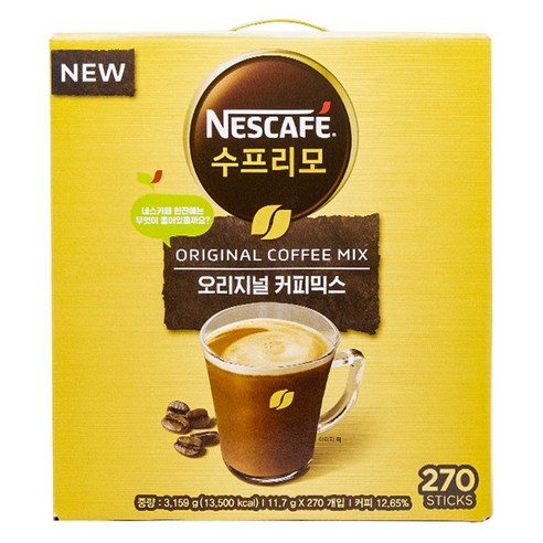 네슬레 수프리모 오리지널 커피믹스, 1개, 11.7g, 270개입