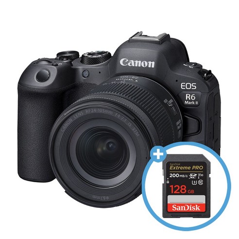 캐논코리아 정품 EOS R6 Mark II 24-105mm 4-7.1 IS STM KIT + 샌디스크 익스트림 프로 SDXC 128GB
