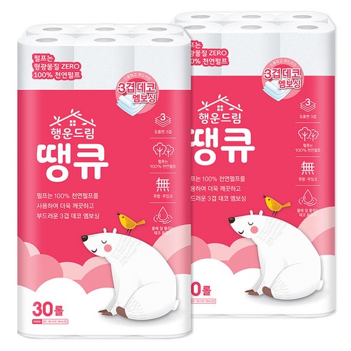 행운드림 땡큐 화장지, 2개
