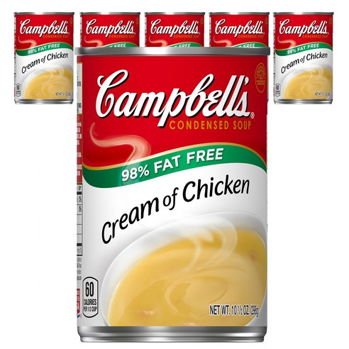 캠벨스 컨덴스드 수프 크림 오브 치킨 98% 팻 프리, 298g, 6개
