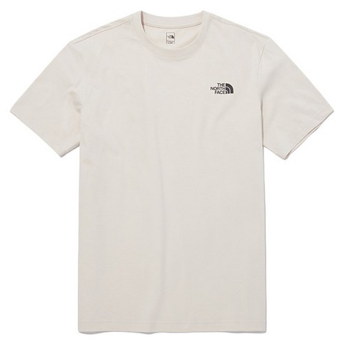 [노스페이스] 코튼 베이직 반팔 티셔츠 – 아이보리색 (NT7UP47C_IVO) 
티셔츠