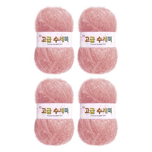 울클럽 별꽃수세미 DIY 고급수세미실 4볼세트 + 동영상제공, 131연한인디핑크