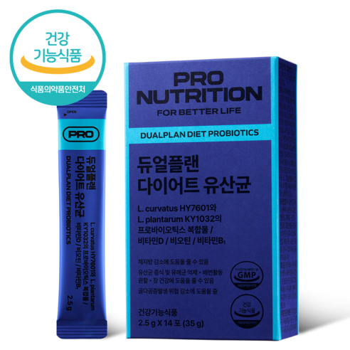 프로뉴트리션 듀얼플랜 다이어트 유산균 프로바이오틱스, 1개, 14포