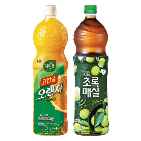 웅진 고칼슘오렌지 초록매실 혼합상품, 6개, 1.5L