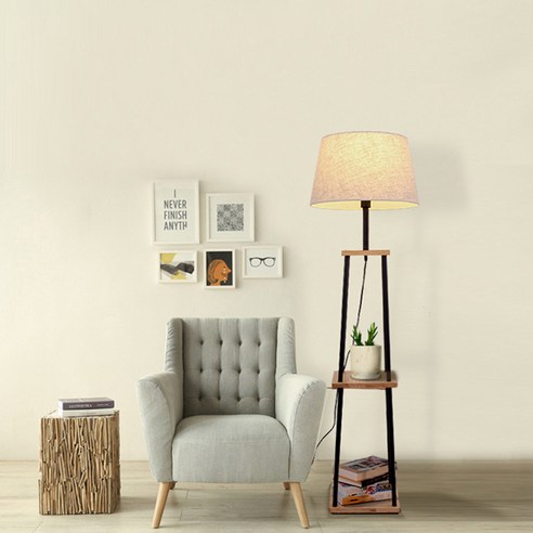 보아스라이팅 네이쳐 협탁 장스탠드 LED 카페 인테리어 조명, 네이쳐협탁장스탠드(몸체)+LED볼구(전구)