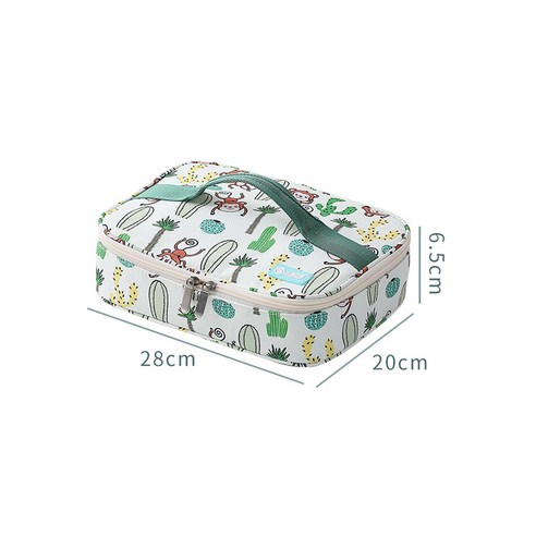 WORTHBUY Cute Monkey Lunch Bag Portable Thermal Lunch Box Bag For Woman Kids School Picnic Waterproo, Style D Medium