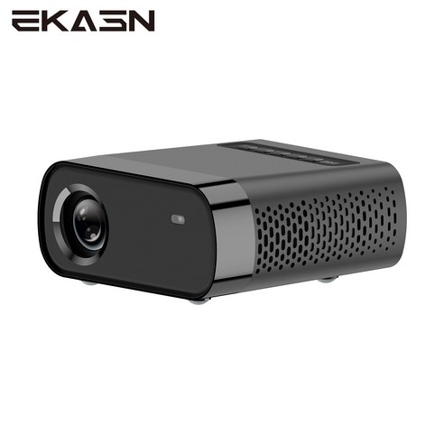 EKASN 빔프로젝터 HD급 1080P 지원 고해상도 LED미니 빔프로젝터 P1, 블랙