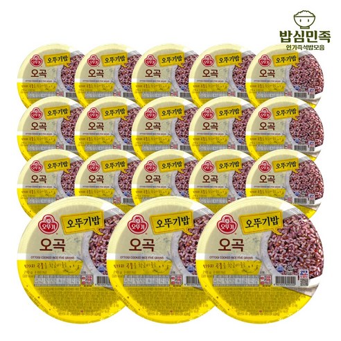 맛있는 오뚜기밥 오곡, 210g, 18개