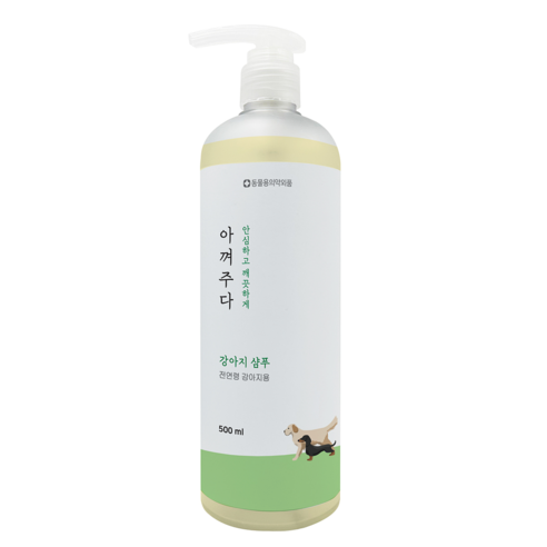 아껴주다 저자극 천연 강아지 샴푸 500ml, 2개