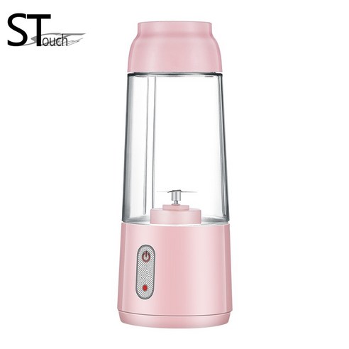 STouch 휴대용 믹서기 1인용 무선 미니 텀블러 가정용 미니수동주스기 300ML, 핑크