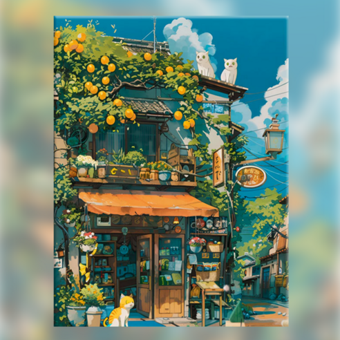 포디움 DIY 명화그리기 유화그리기 세트, 40 x 50 cm, 오렌지 상점, 1개