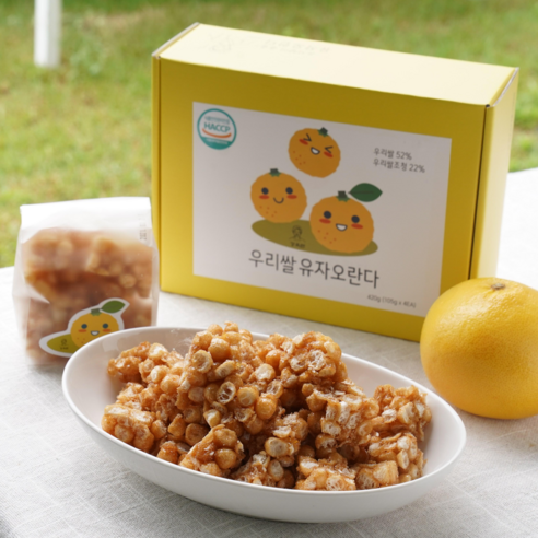 정선아라리한과농원 우리쌀 유자오란다 420g(105gx4EA) - 떡/전통과자 | 쿠팡