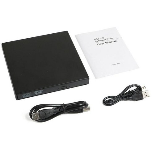 가성비 CD플레이어 휴대용 USB 외장 DVD CD Rw 디스크 버너 콤보 드라이브 윈도우 노트북 PC 데스크탑용, 1.Black vtr콤보