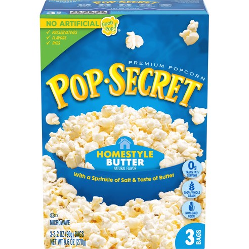 Pop Secret 프리미엄 팝콘 홈스타일, 272g, 1개