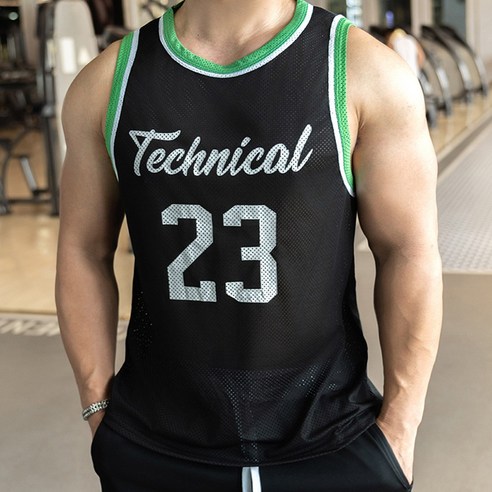 미국농구유니폼 추천 상품MDIVGYM 농구나시 매쉬 농구유니폼 남자나시티 민소매 테크 제품 사진