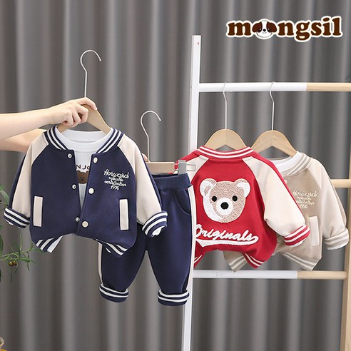 몽실이 야구점퍼 상하복세트 3종 두돌아기옷 몽실이 야구점퍼 상하복세트 3종 두돌아기옷