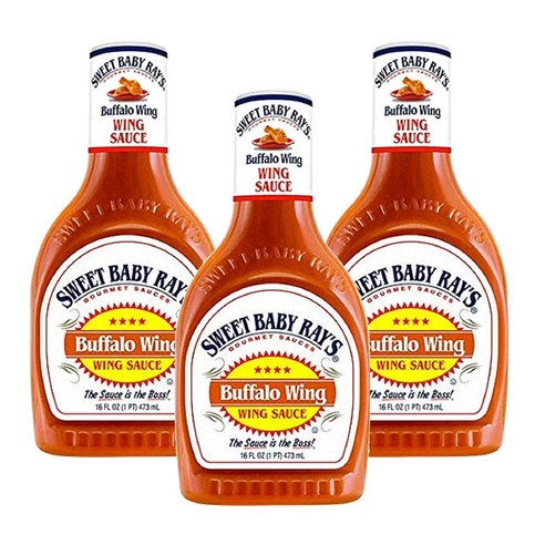 스위트 베이비 레이 버팔로 윙 소스 16oz(473ml) 3개 Sweet Baby Rays Buffalo Wing Sauce, 473ml