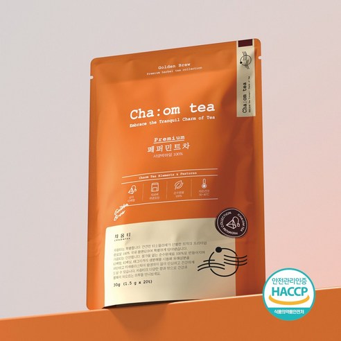 차옴티 페퍼민트 차, 1개, 20개입, 1.5g