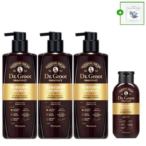 시즌3 닥터그루트 프로이펙트 미녹시놀TM3만PPM 닥터그루트 샴푸 500ml+190ml+로얄젤리팩1매, 3개