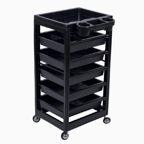 뉴와이드 미용츄레이 미용트레이 셋트대, 블랙, 1개