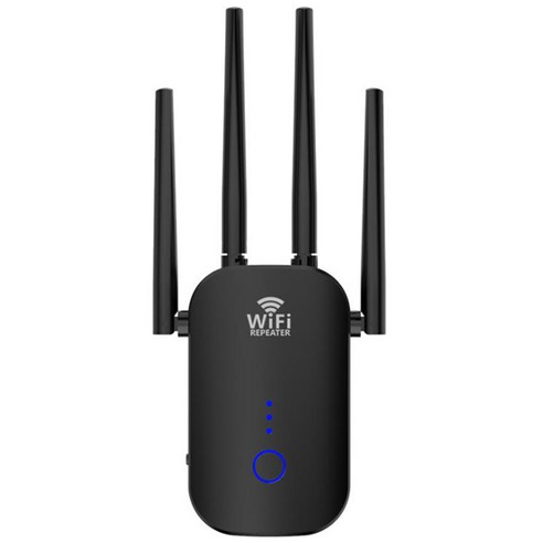Retemporel 장거리 익스텐더 802.11Ac 5G 무선 WiFi 리피터 부스터 2.4G/5Ghz 증폭기 1200M 라우터 액세스 포인트(EU 플러그), 1개, 검정