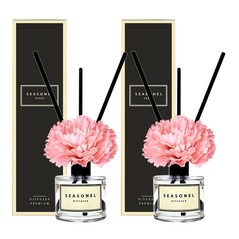 시즈넬 플라워 디퓨저 50ml 카네이션 핑크, 애플파이, 1세트