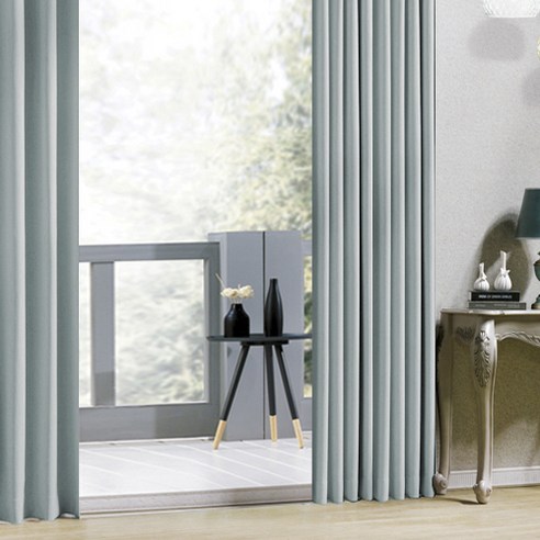 시우데코 국내생산 오로라 아일렛형 암막커튼 2p + 커튼끈 2p 세트