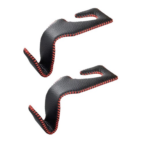 2pcs 자동차 헤드 레스트 후크 다시 좌석 주최자 지갑 가방 옷 코트 걸이, 11.5x4x4cm, 블랙, 스테인레스 스틸 인공 가죽