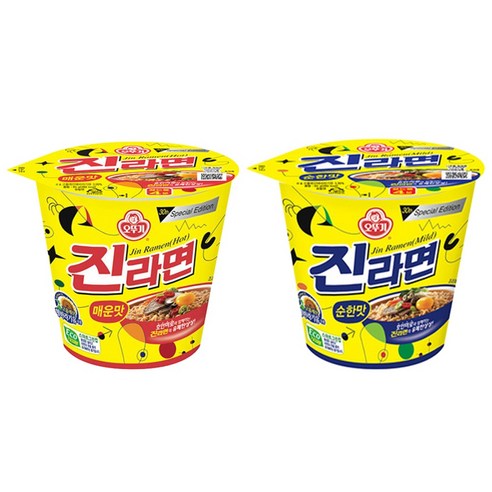 오뚜기 진라면 소컵 매운맛 65g*12개+순한맛 65g*12개, 1세트