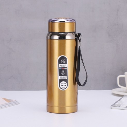 MEIISEO대용량 스포츠 물통 다기능 물병 휴대용 스포츠 물통 대용량 보온병, 600ml, Yellow