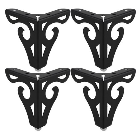 캐비닛 소파에 대 한 4pcs 가구 다리 현대 금속 DIY 교체, 블랙 12.5cm, 철
