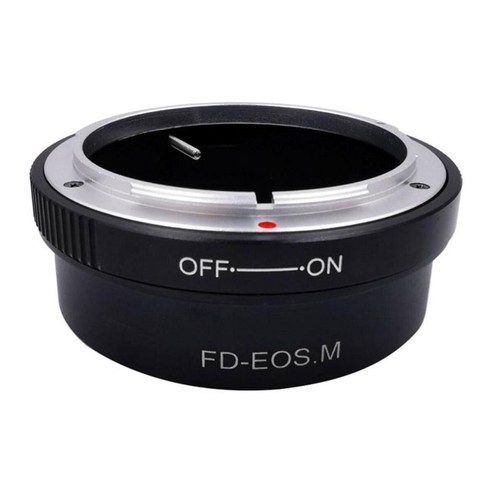 YSSHOP FD 렌즈 용 캐논 EOS M EF-M 미러리스 카메라 렌즈 어댑터 링 FD-EOS, 설명, 블랙, 합금