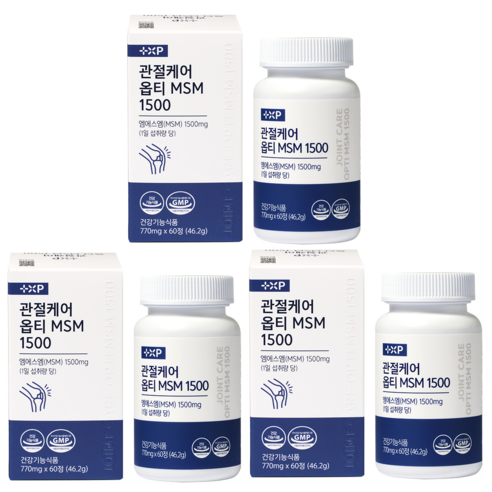 [약국정품] 옵티 MSM 1500 고순도 프리미엄 opti 엠에스엠 연골 관절엔 100%약국판매 msm, 3개, 60정