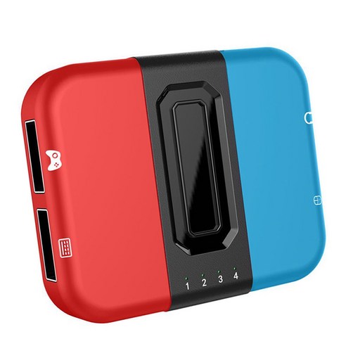 YSSHOP N-Switch USB 키보드 용 키보드 및 마우스 어댑터 3.5mm 헤드셋 지원, 1.8x2.3x0.6 인치, 빨강 파랑, 플라스틱 + 금속