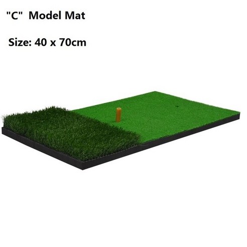 골프 잔디 뒷마당 골프 매트 훈련 타격 패드 연습 고무 티 홀더 잔디 실내 60x30cm, 03 C Model 40x 70