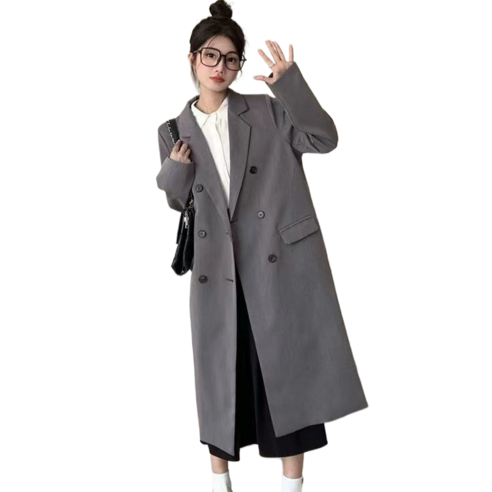 정장 트렌치코트 여 봄 롱 오피스룩 외투 24X112