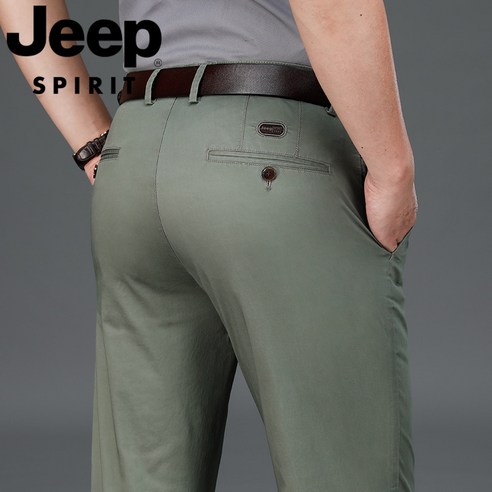 JEEP SPIRIT 지프 스피릿 바지 남성 여름 얇은 원다 스타일 캐주얼 팬츠 비즈니스 여름바지 스트레이트 느슨한 여름팬츠 탄성 긴바지 유행 남성 바지 J066