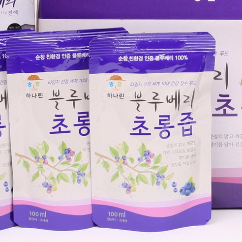 순창 무농약 블루베리로 만든 블루베리즙 블루베리초롱즙, 30개, 100ml