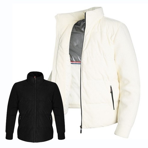 SNP 골프 코듀로이 덕다운 믹스 니트패딩 리뷰 남자골프패딩