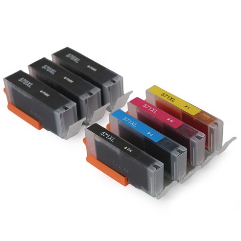 캐논 MG5750용 대용량 XL PGI-570 / CLI-571 호환 카트리지, 5카트리지 1세트 + PGBK 2개, 1개