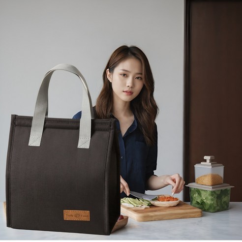worrimong 모던 보온보냉백 쿨러백 도시락가방, 모던블랙