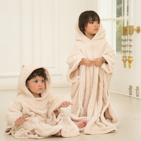 포근한 행복을 감싸 안는 베베코지 유아 아기 목욕 가운