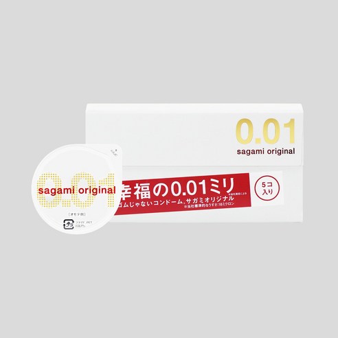 사가미 오리지널 0.01 콘돔, 5개입, 1개