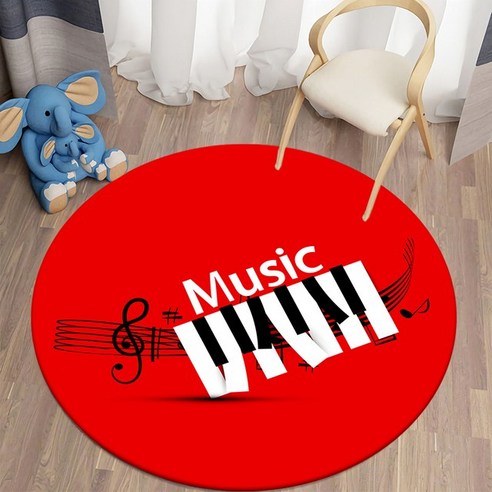 LJJLA 북유럽 패턴 카펫, 직경60cm
