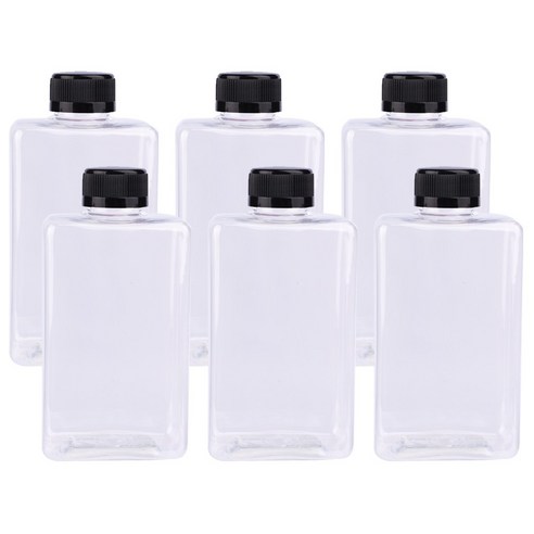가인글로벌 통통납작페트300 페트병 더치캡 블랙, 6개, 300ml