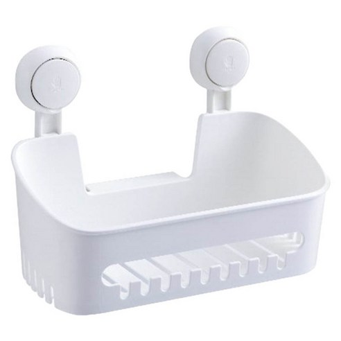 샤워 흡입 컵 잘 고정된 자체 배수를 위한 비누 홀더 비누 접시, 하얀, ABS