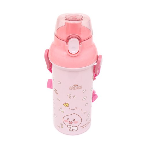 릴팡 리틀프렌즈 원터치 어깨끈 물통, SN0395-어피치핑크, 450ml, 1개